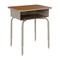 Flash Furniture HERCULES Student Desk w/Open Front Metal Book Box, Walnut Desktop, Silver Frame and Nvy Stack Chair FD-DESK-GWA-SCH3NB-GG - alternate 7